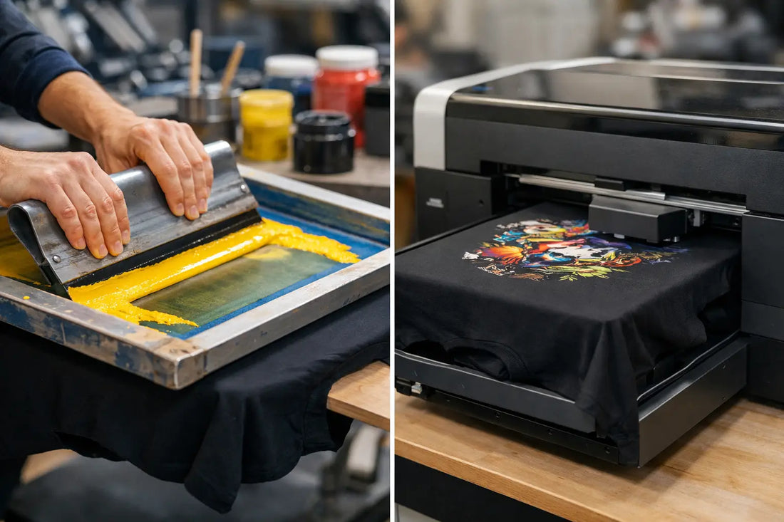 Screen Printing vs DTG for Merch
