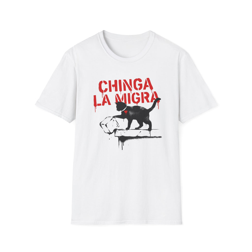 Chinga La Migra Cat ICE T-Shirt with Necklace - Rise And Revolt