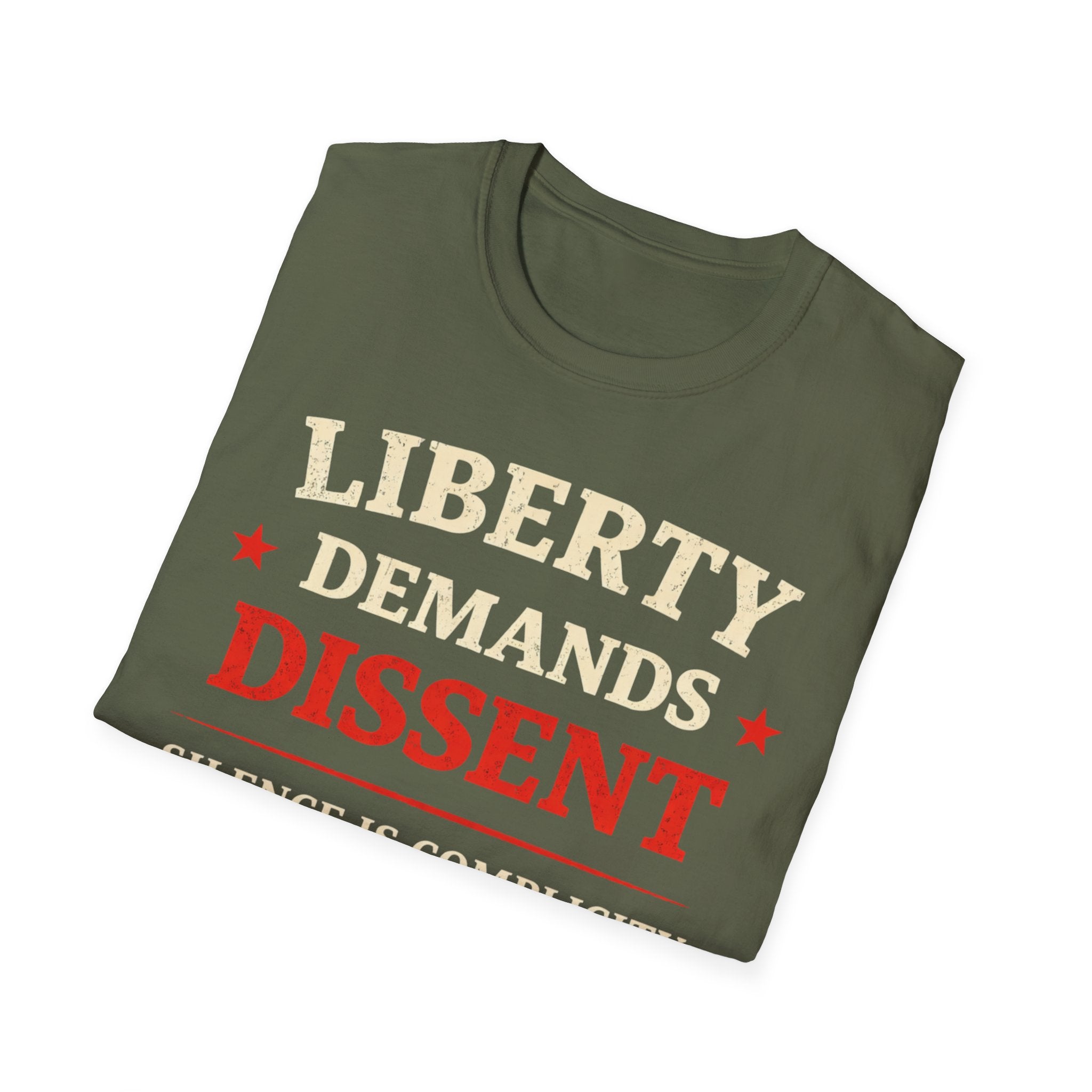 Liberty Demands Dissent Text T-Shirt - Rise And Revolt