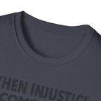 When Injustice Becomes Law Military T-Shirt - Rise And Revolt