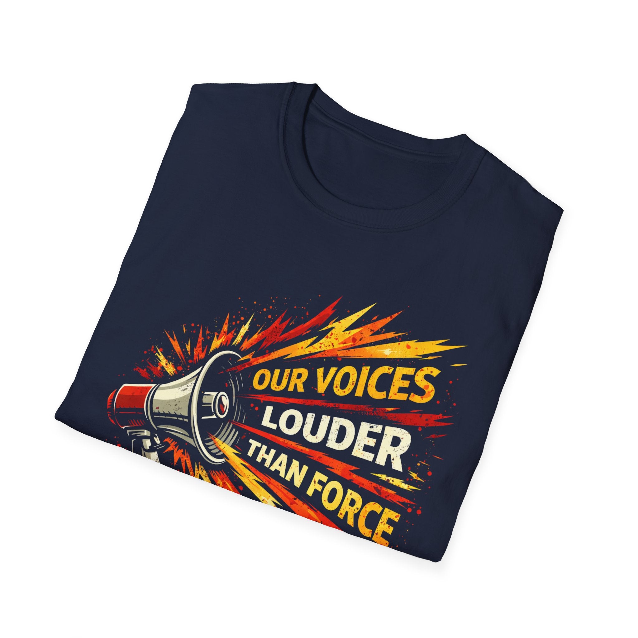 Our Voices Louder Than Force T-Shirt - Rise And Revolt