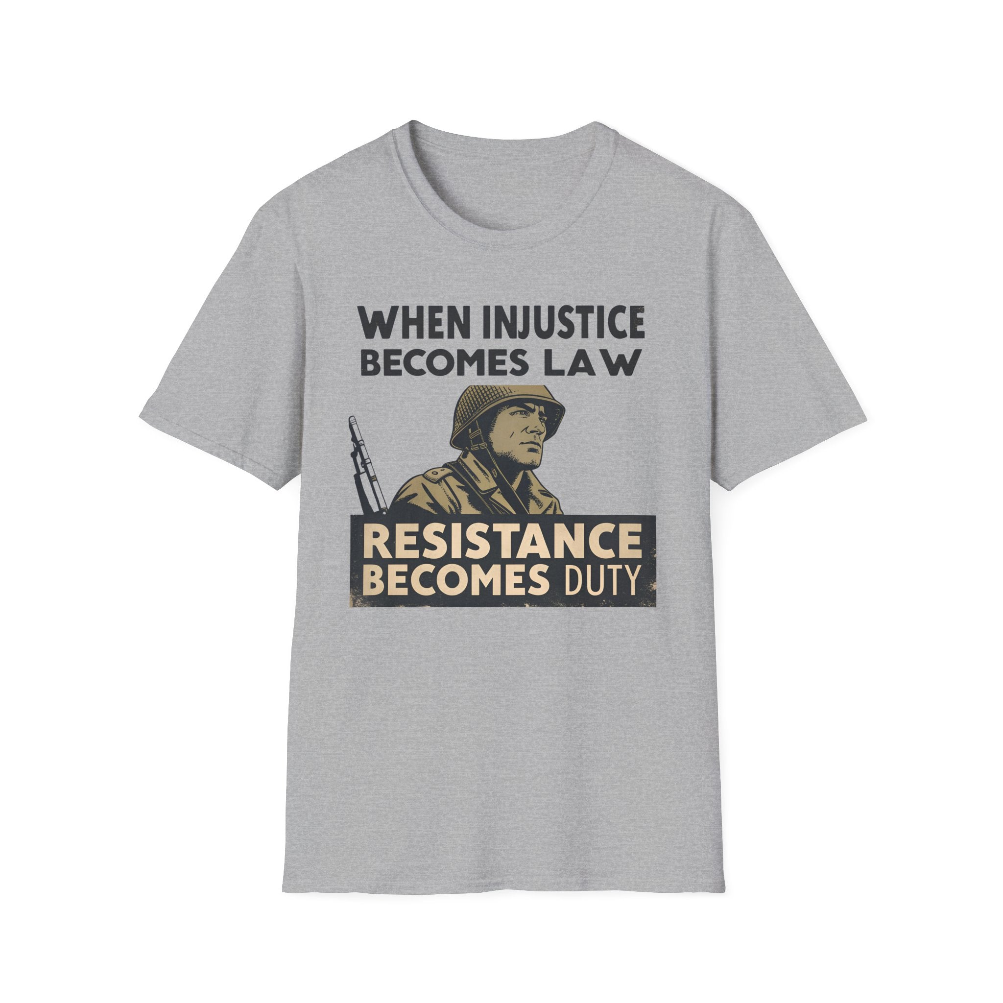 When Injustice Becomes Law Military T-Shirt - Rise And Revolt
