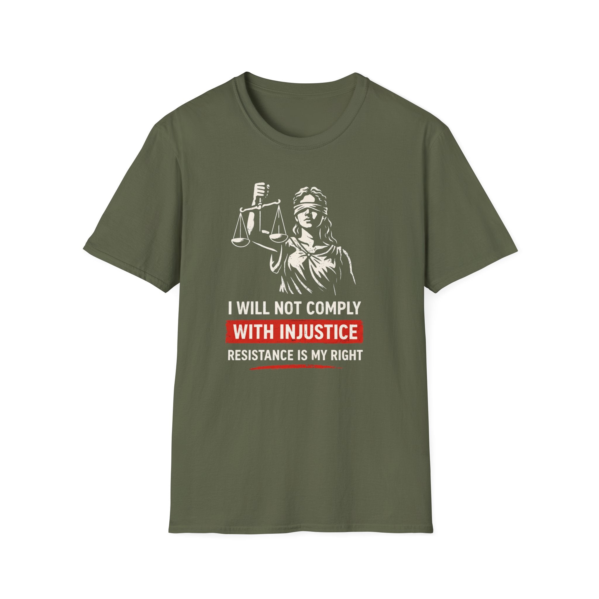 Will Not Comply With Injustice T-Shirt - Rise And Revolt