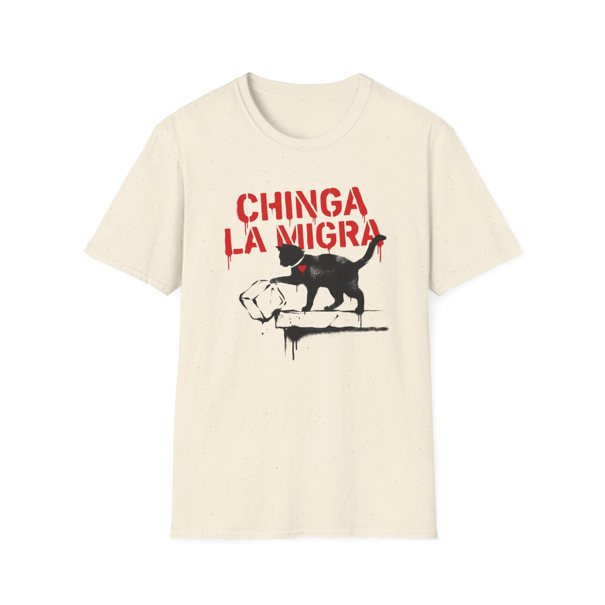 Chinga La Migra Cat ICE T-Shirt with Necklace - Rise And Revolt