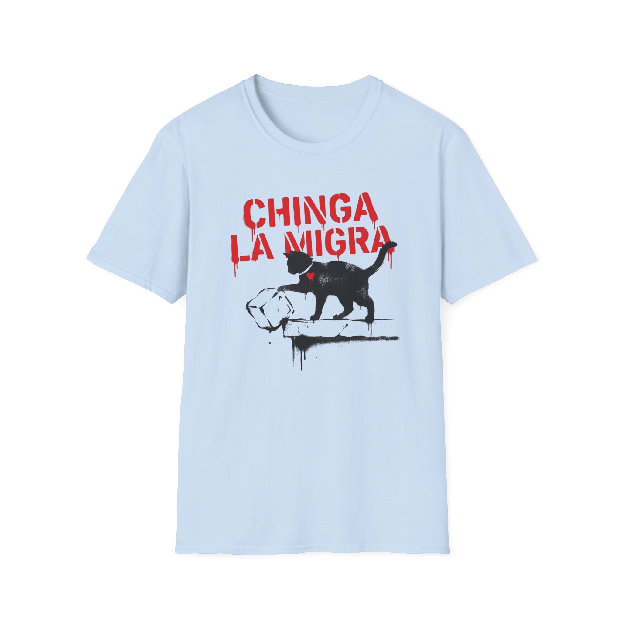 Chinga La Migra Cat ICE T-Shirt with Necklace - Rise And Revolt