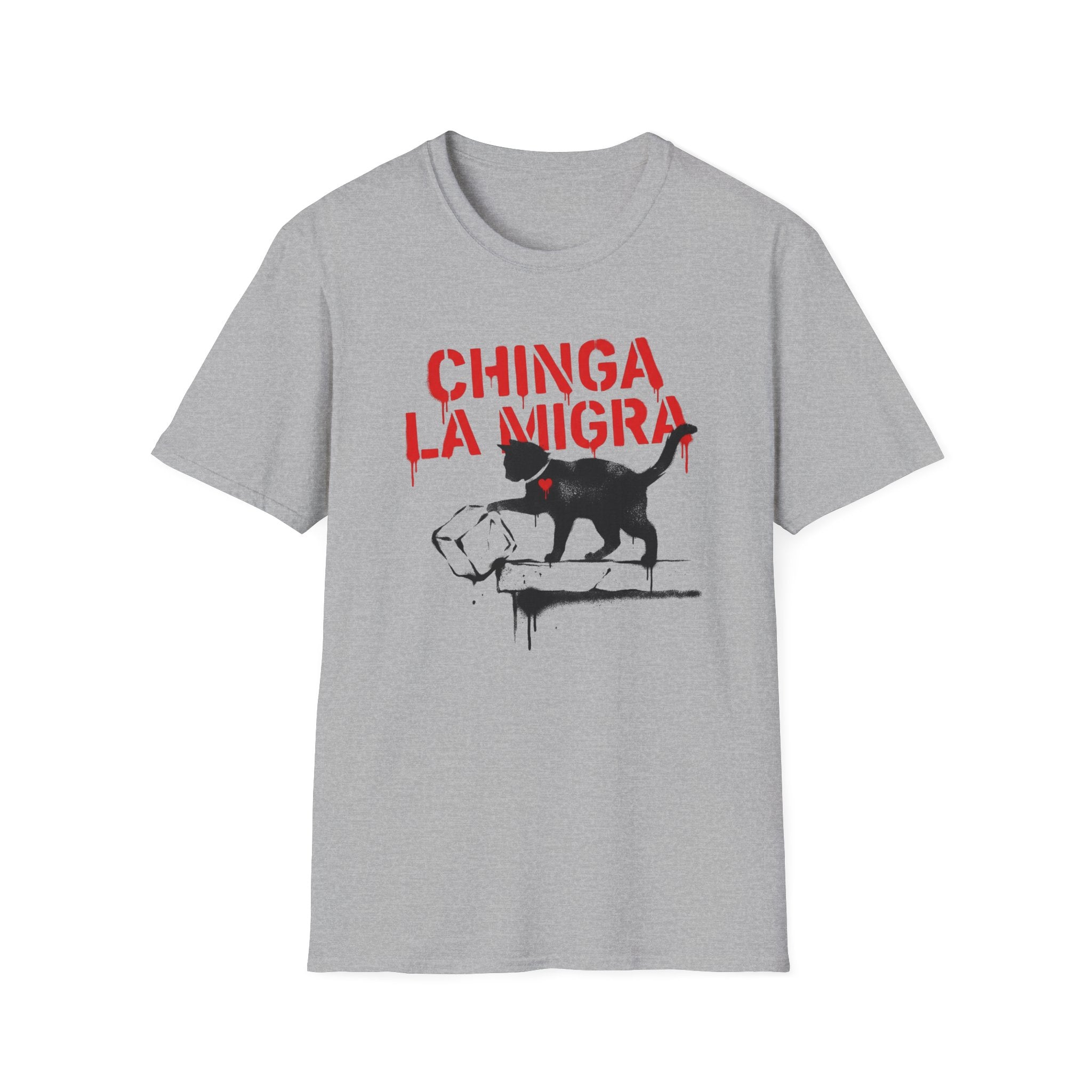 Chinga La Migra Cat ICE T-Shirt with Necklace - Rise And Revolt