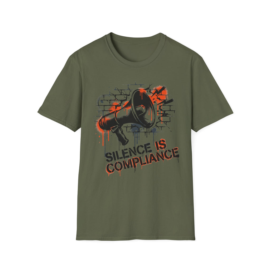 Silence Is Compliance T-Shirt - Make a Statement with Our Bold Megaphone Design - Rise And Revolt