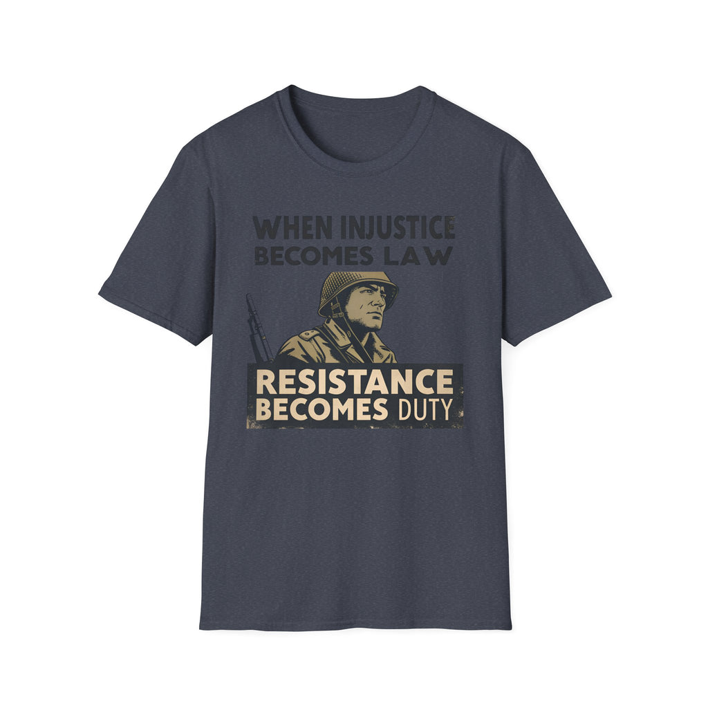 When Injustice Becomes Law Military T-Shirt - Rise And Revolt