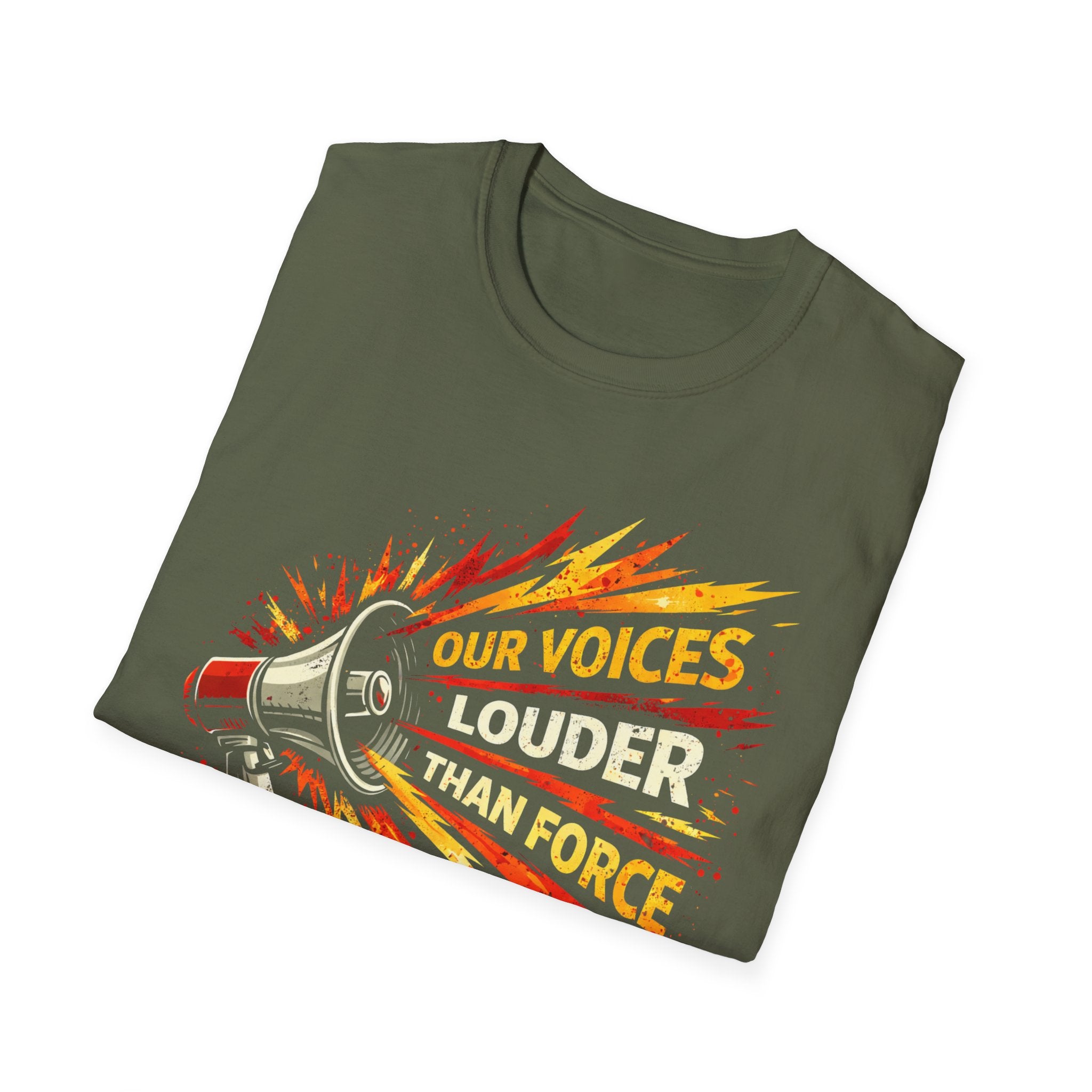 Our Voices Louder Than Force T-Shirt - Rise And Revolt