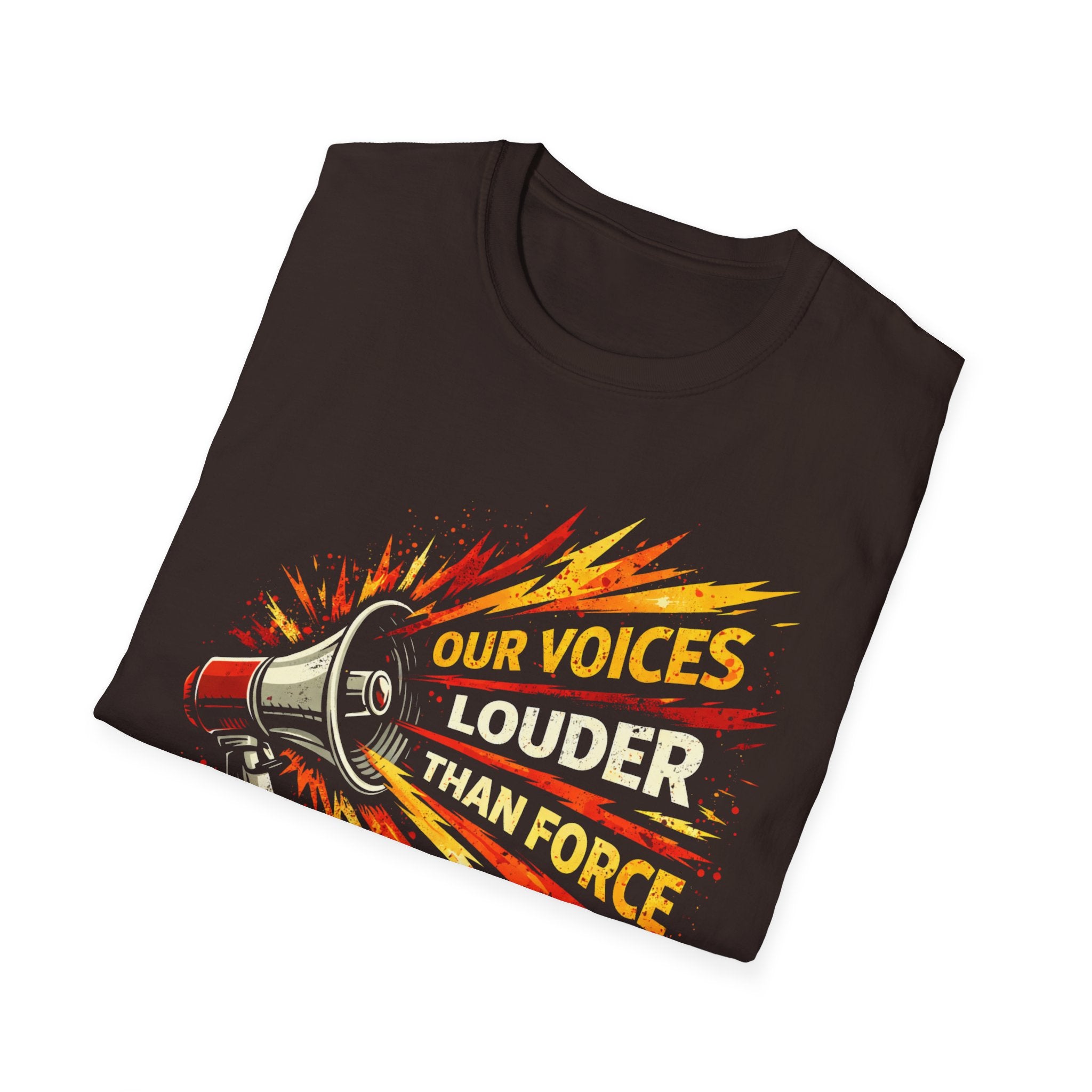Our Voices Louder Than Force T-Shirt - Rise And Revolt