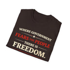 Government Fears The People T-Shirt - Rise And Revolt