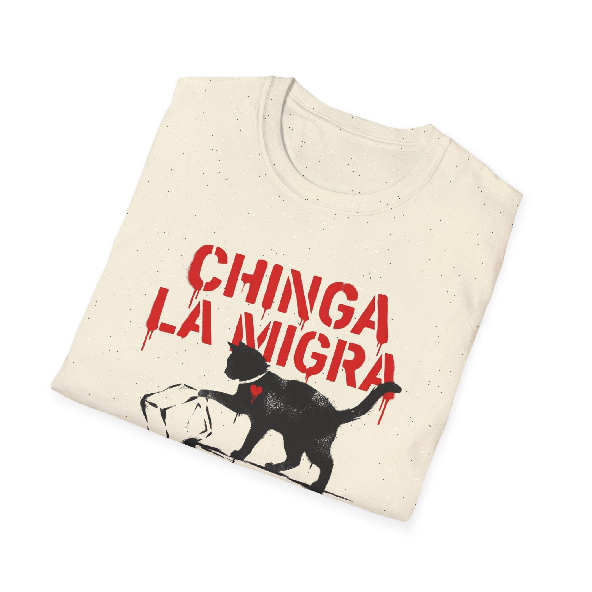 Chinga La Migra Cat ICE T-Shirt with Necklace - Rise And Revolt