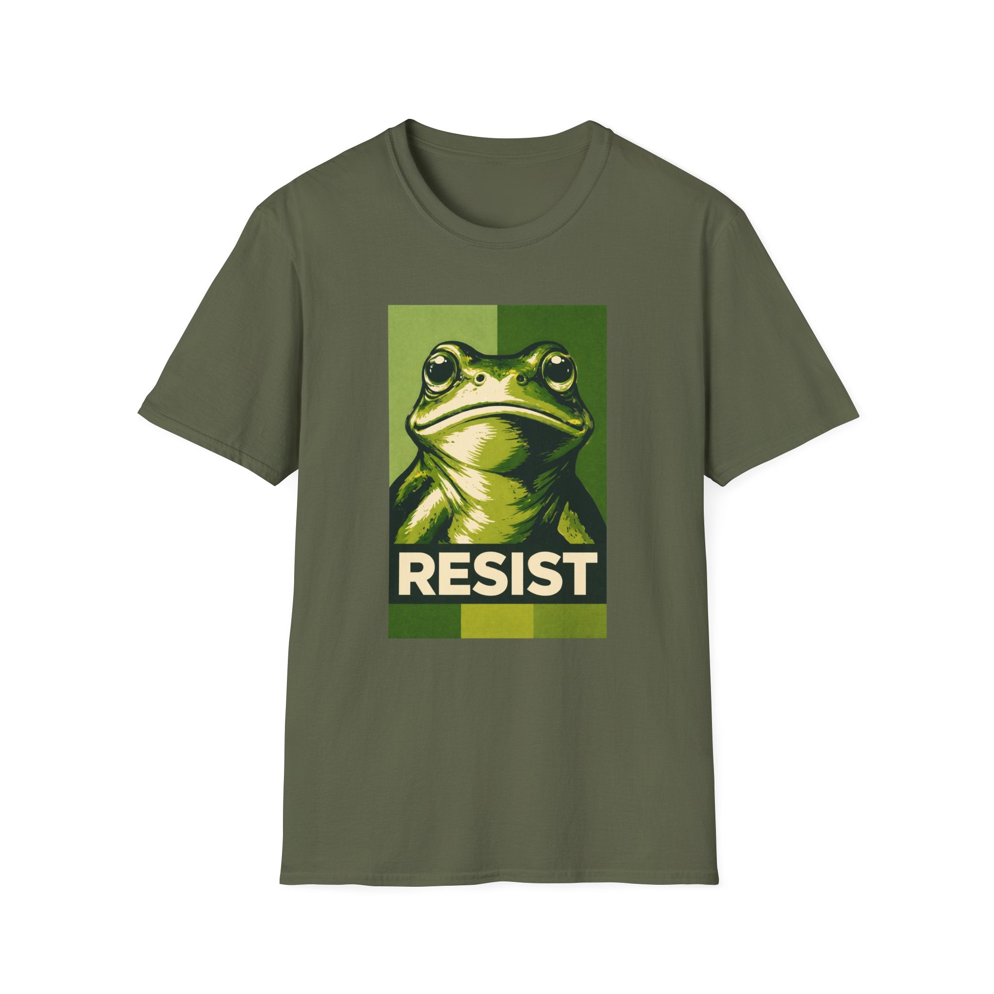 Resist Frog Protest T-Shirt - 2 Tone Stylish Tee - Rise And Revolt
